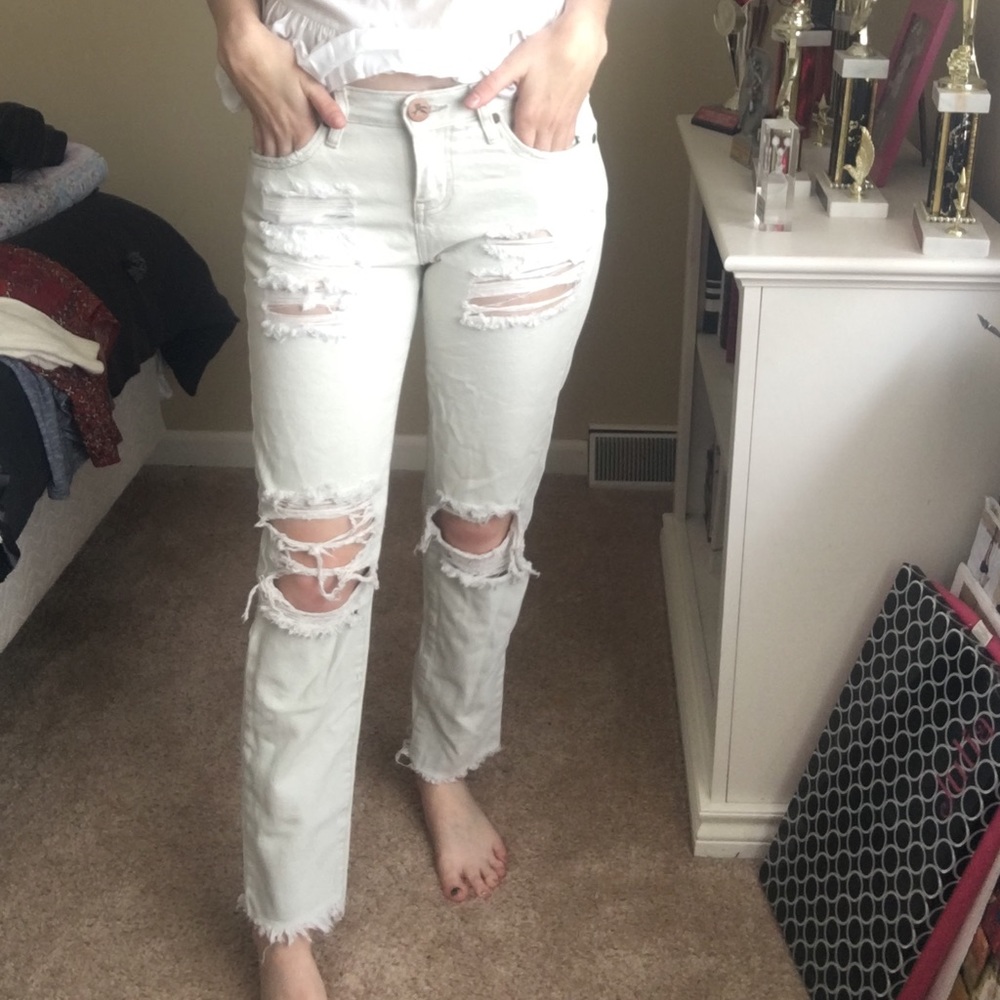 White One X One Teaspoon Boyfriend Jeans